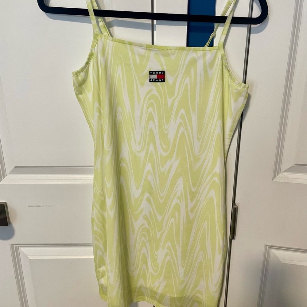 Tommy Hilfiger Yellow and White Dress